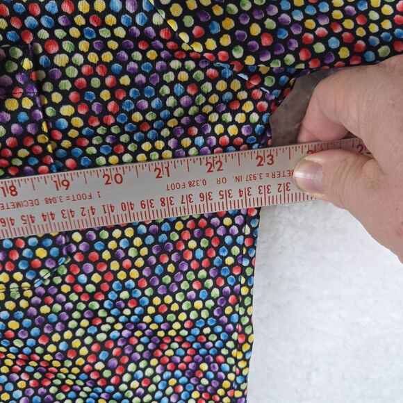 Lilly Dache Men's Geometric Dots Raglan Sleeve Polo Shirt Multicolor Large - Picture 4 of 7